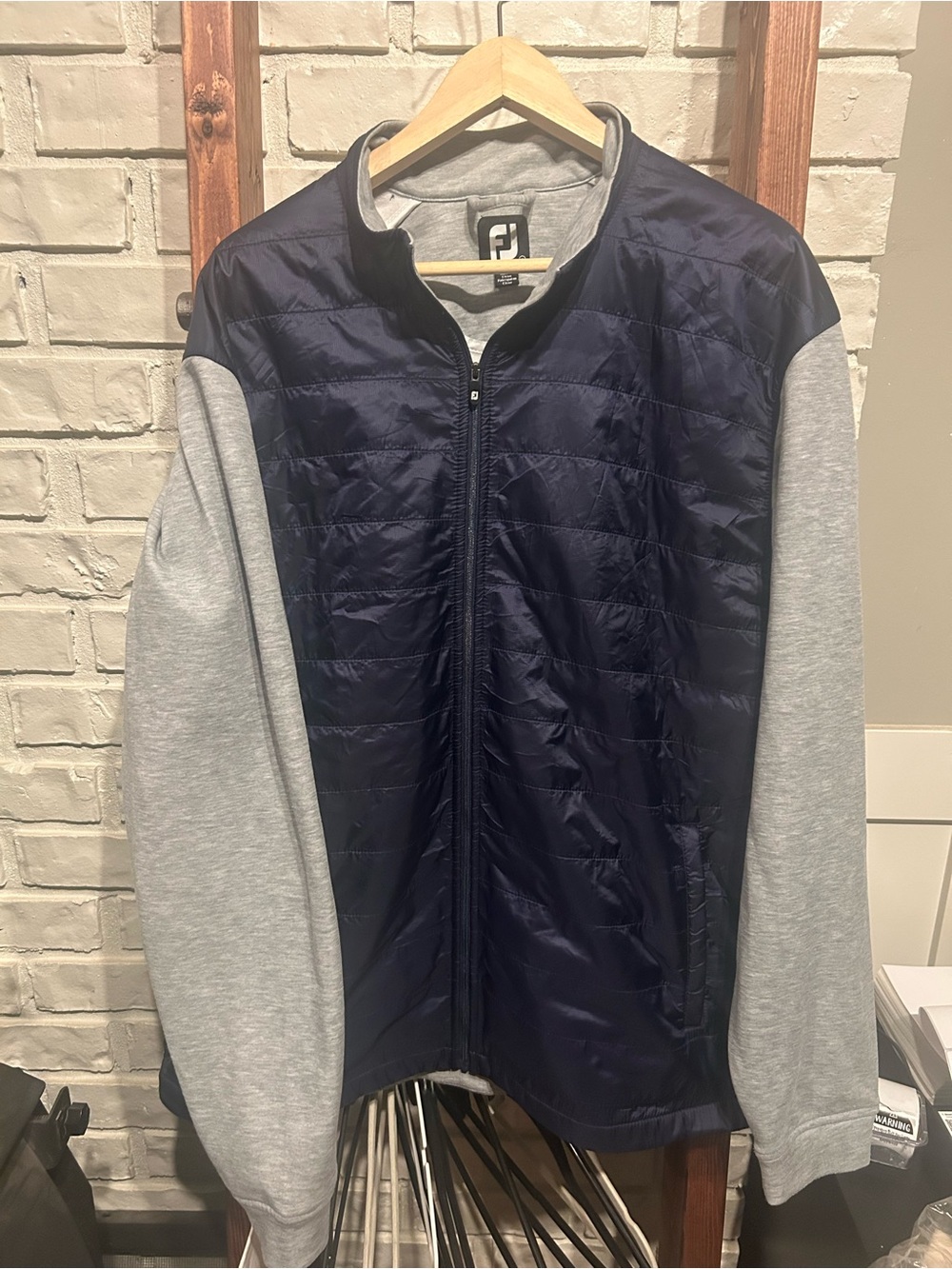 FootJoy Hybrid Jacket Large Navy Grey Quilted 26209 Size XL
